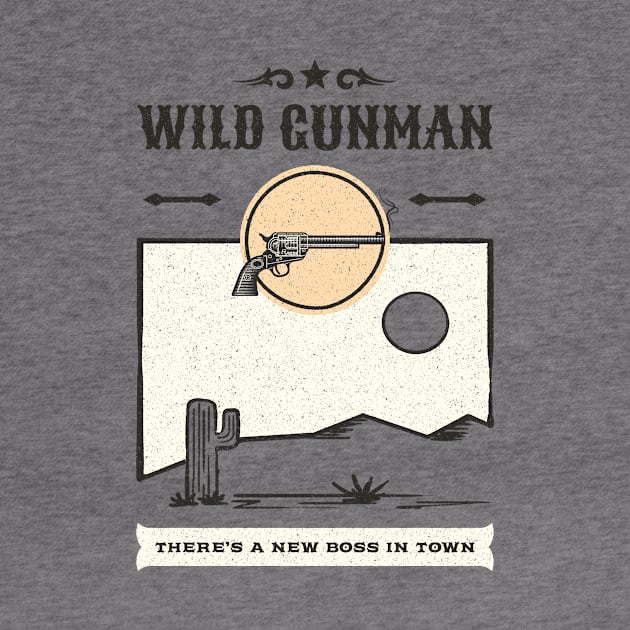 Wild West WIld Gunman Poster Illustration by New East 